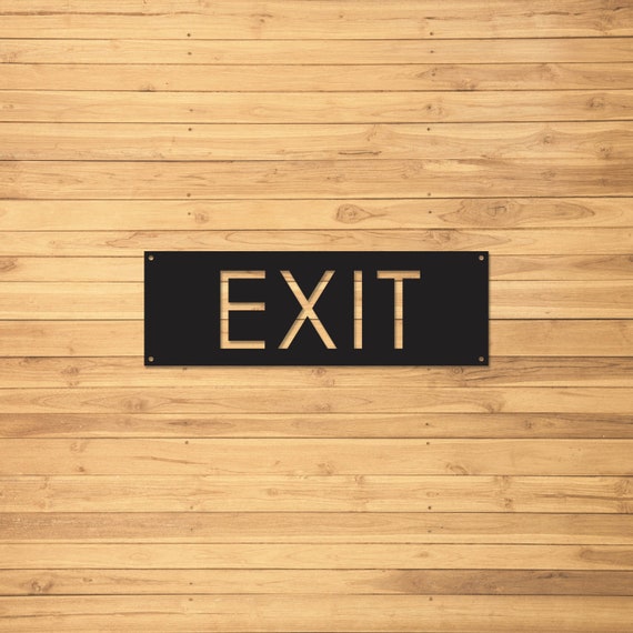 Exit Sign for Businesses, Metal Sign, Directional Sign, Signs for Customers | S89