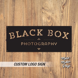 Letrero con logotipo comercial, logotipo o diseño de su empresa, letreros comerciales de metal personalizados, letreros de metal personalizados, logotipo de letrero de metal, envío gratuito / S66