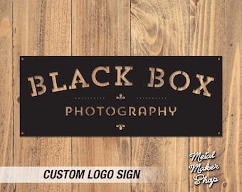 Custom Metal Business Logo Sign, Laser Cut Steel