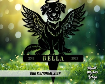 Memorial para perros, regalo conmemorativo, estaca para jardín, letrero metálico personalizado / S223