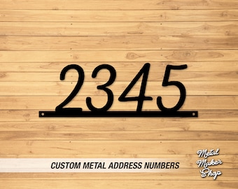 Address Numbers for Home, Outdoor Sign, Modern House Numbers, Address Numbers for House Horizontal, Free Shipping | S128Nexa