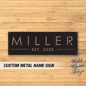 Metal Signs Personalized, Custom Metal Sign, Metal Name Sign, Metal Sign, Metal Wall Art, Free Shipping | S23