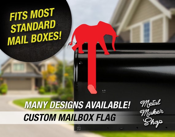 Elephant Mailbox Flag, Decorative Mailbox Flag, Decorative mailbox Décor, Elephant Mailbox Decoration | S182ele