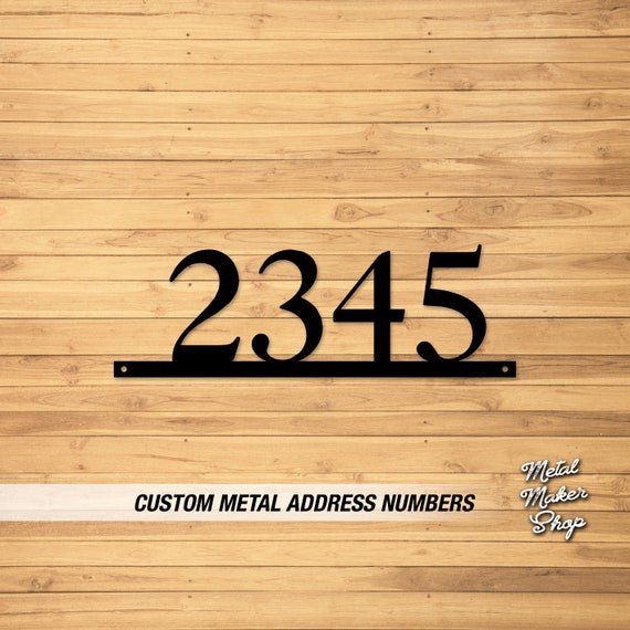 Address Numbers for Home, Outdoor Sign, Modern House Numbers, Address Numbers for House Horizontal, Free Shipping | S128Caslon