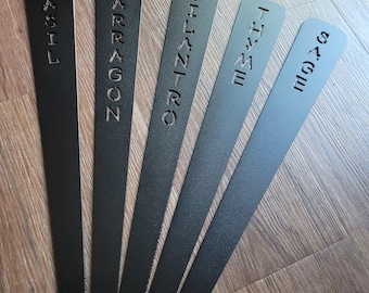 20" Metal Garden Labels: Custom Plant Markers, Laser Cut Steel