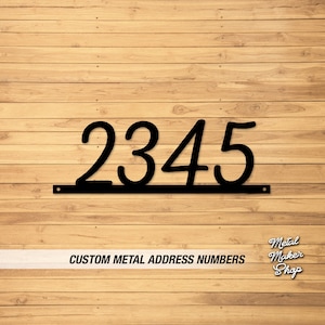 Modern Metal Address Numbers: Custom Outdoor House Sign