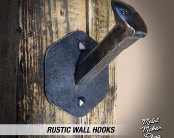 Gancho de clavo de ferrocarril, decoración industrial de estilo rústico