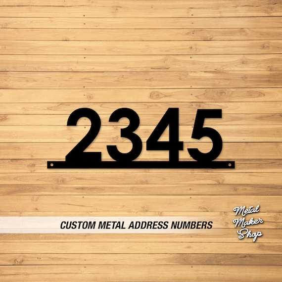 Address Numbers for Home, Outdoor Sign, Modern House Numbers, Address Numbers for House Horizontal, Free Shipping | S128Century