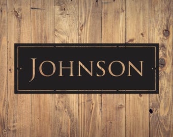 Personalized Metal Name Sign: Custom Laser Cut Steel Wall Art