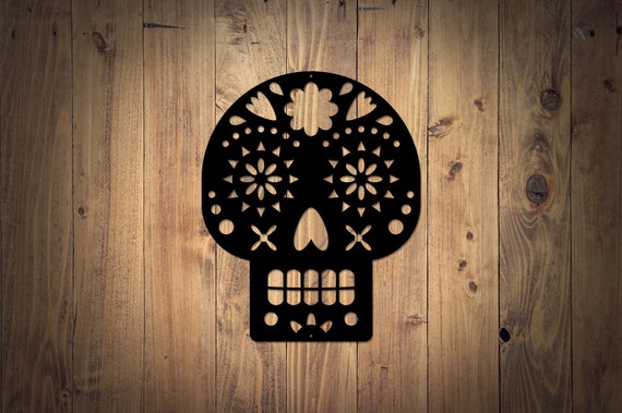 Day of the Dead, Sugar Skull Metal Art, Dia de los Muertos, Free Shipping