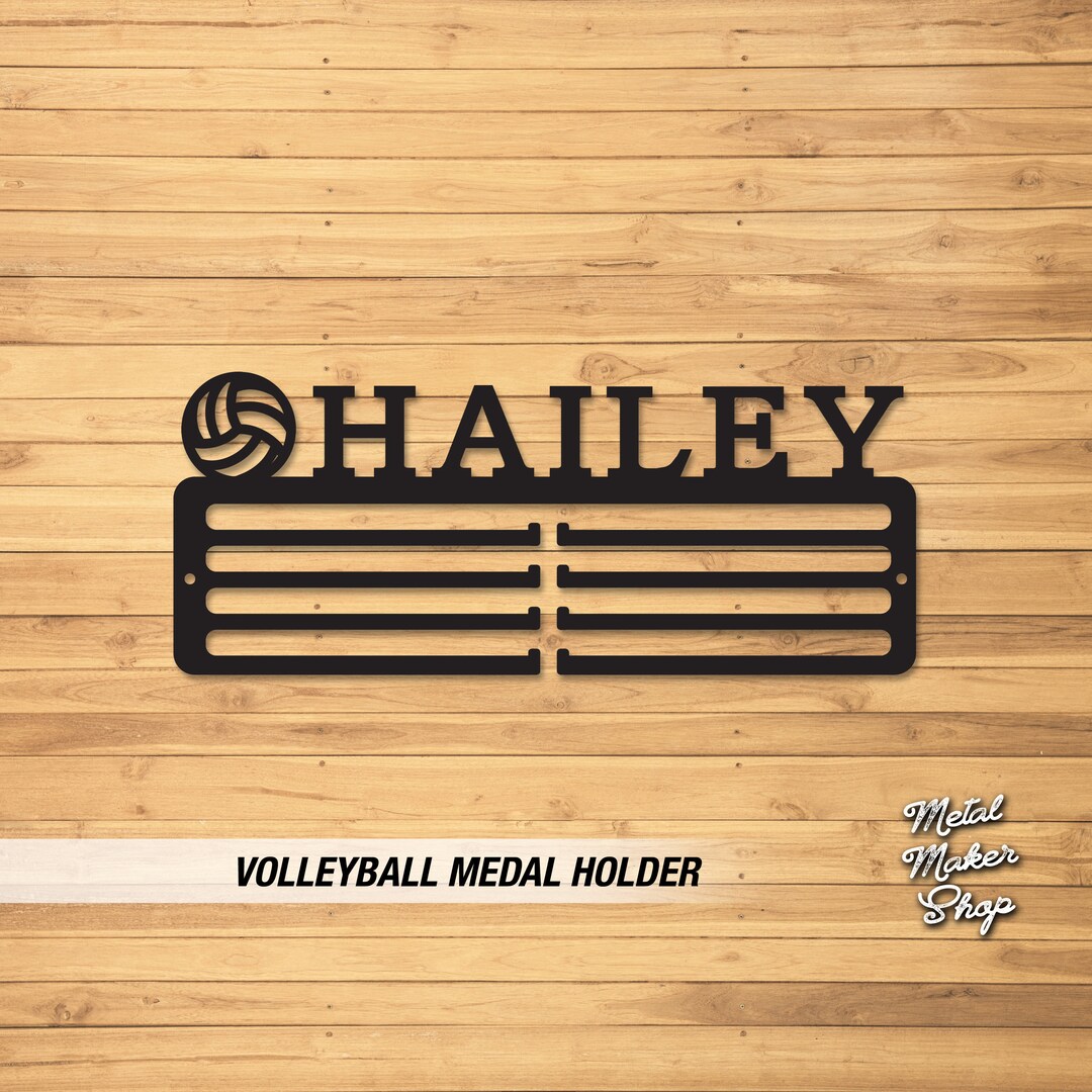 Volleyball Medal Hanger With Name, Sports Awards, Highschool Sports