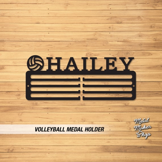 Volleyball Medal Hanger with Name, Sports Awards, Highschool Sports Team, Gifts for kids in Sports, Sports Gifts | S134