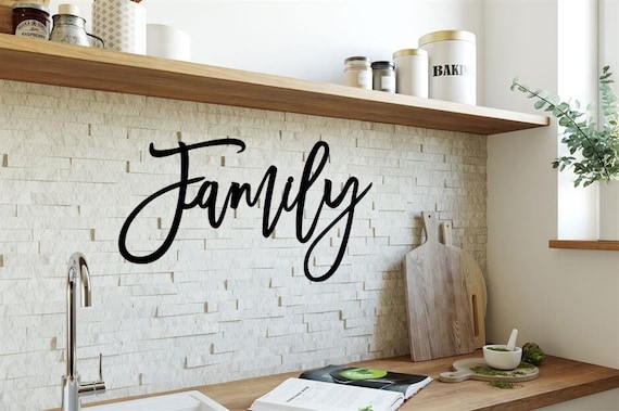 Family Words, Family Sign Wall Decor, Family Sign, Family Sign for Wall, Metal Sign