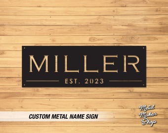 Personalized Metal Name Sign: Custom Home or Business Address