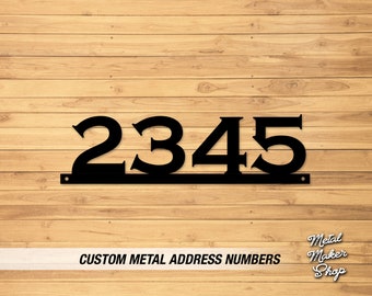 Address Numbers for Home, Outdoor Sign,  Modern House Numbers, Address Numbers for House Horizontal, Free Shipping | S128Copper