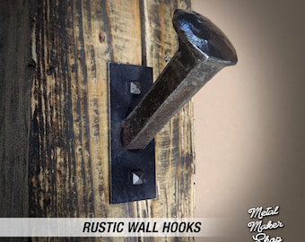 Gancho de clavo de ferrocarril, decoración industrial de estilo rústico