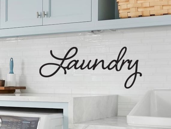 Laundry Sign, Metal Laundry Sign, Laundry Sign Farmhouse, Laundry Sign Black, Decorative Words