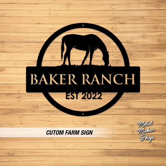 Family Ranch Sign Farm Sign Horse Sign for Farm Ranch Decor Etsy