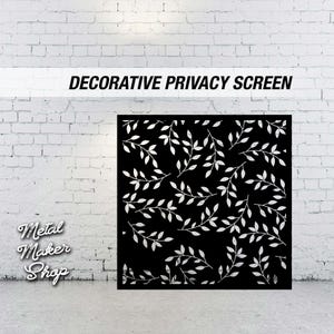 Leaf Pattern Metal Privacy Screen: Decorative Steel Panel