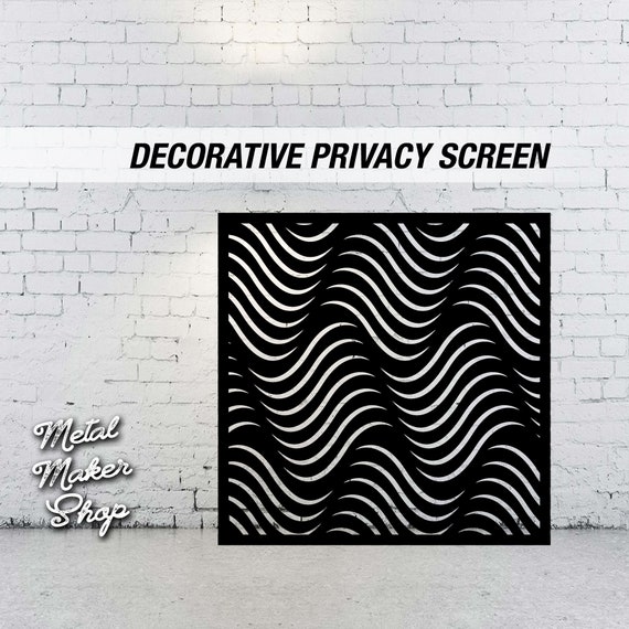 Decorative Privacy Screen, Wave Pattern, Free Shipping | S156