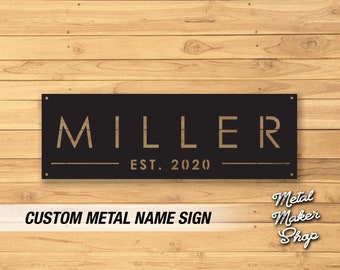 Metal Signs Personalized, Custom Metal Sign, Metal Name Sign, Metal Sign, Metal Wall Art, Free Shipping | S23