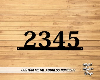 Address Numbers for Home, Outdoor Sign, Modern House Numbers, Address Numbers for House Horizontal, Free Shipping | S128Gimlet