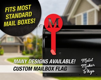 Monogram Mailbox Flag, Decorative Mailbox Flag, Decorative mailbox Décor, Metal Dog Mailbox Decoration | S182