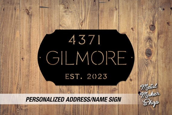 Personalized Metal Sign, Custom Metal Sign, Name and address Sign, Established Sign, Decorative Frame, Free Shipping | S175