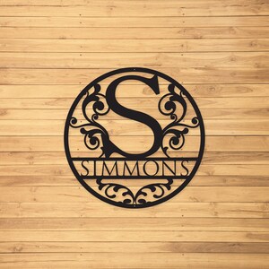 Personalized Metal Monogram Sign: Custom Family Name, Outdoor Decor