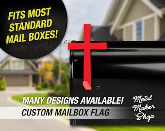 Cross Mailbox Flag: Decorative Metal Mailbox Decor