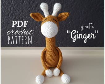 ENG + NL Giraffe Ginger PDF Crochet Pattern, Instant download