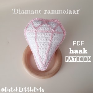 ENG NL Diamond Rattle PDF Crochet Pattern, Instant download image 2