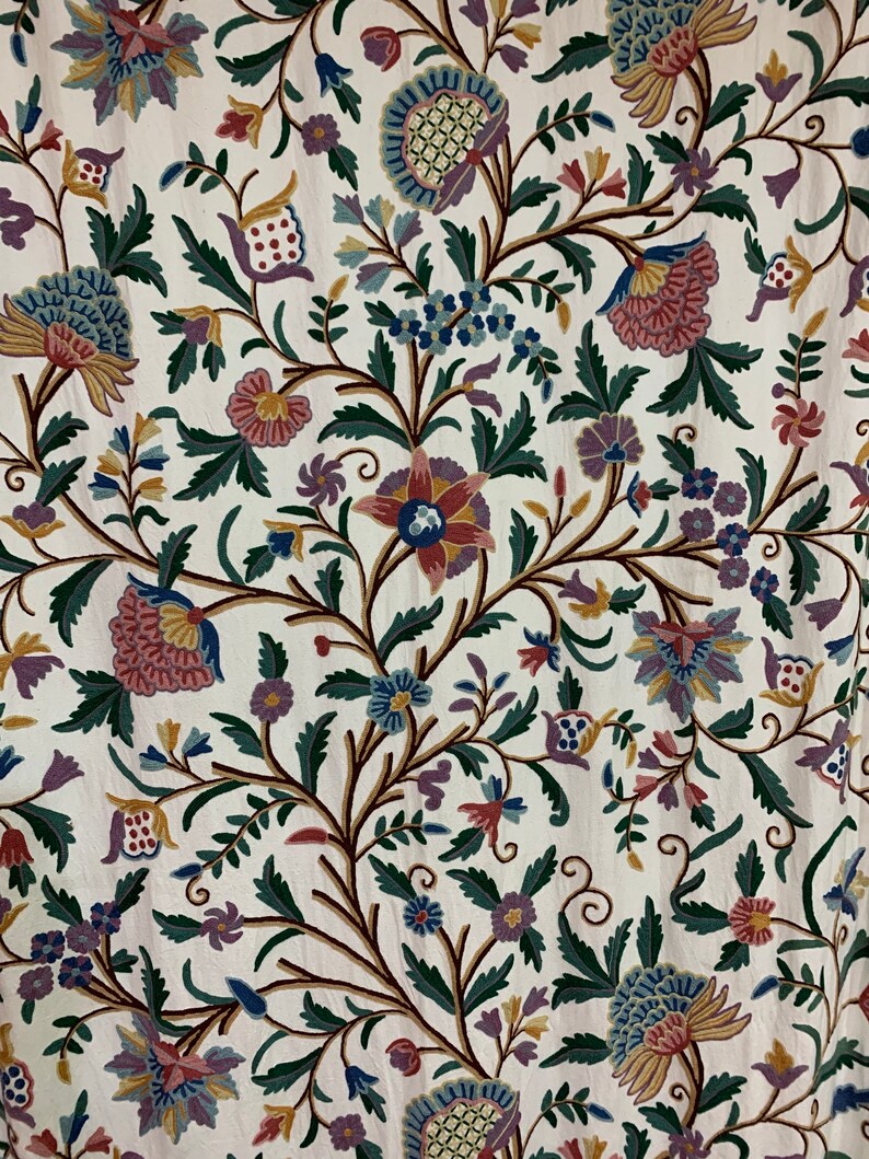 Hand Embroidery Crewel Fabric Design Mango Base Fabric is Etsy