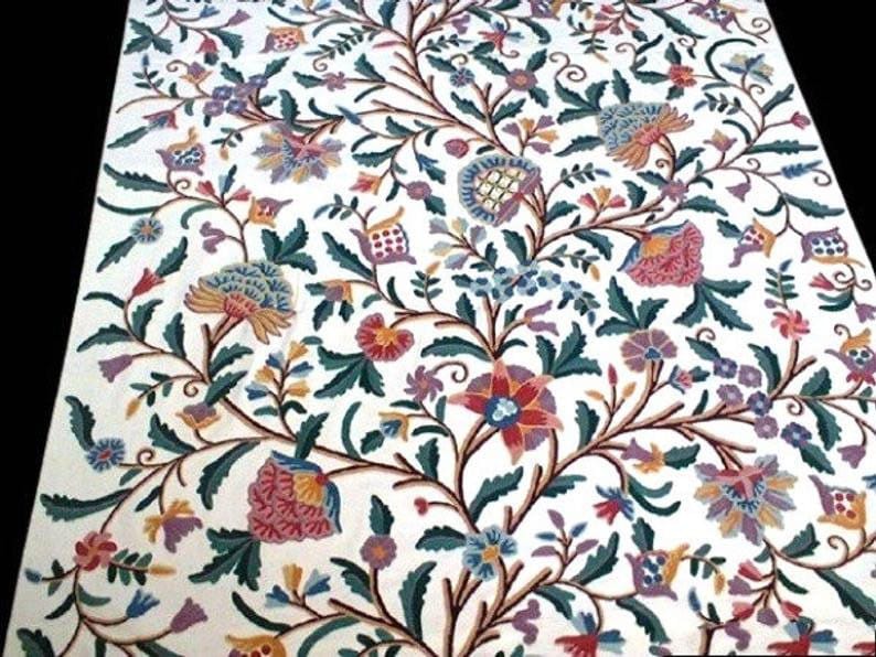 Hand Embroidery Crewel Fabric Design Mango Base Fabric is Etsy