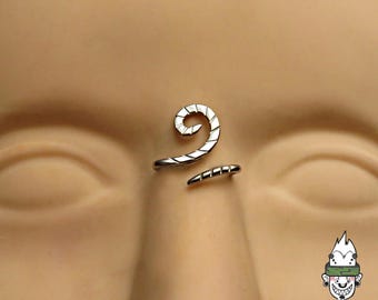 Handmade titanium third eye bridge piercing 14G(1.6x13mm).