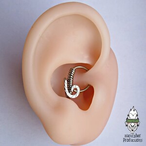 On sale! Handmade titanium seamless daith piercing 16G(1.2x10mm)