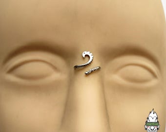 Handmade titanium third eye bridge 14G(1.6x11mm).
