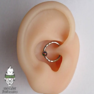 On sale! Handmade cyber titanium captive ring for daith 14G(1.6x11mm)