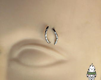 Handmade titanium eyebrow piercing 16G(1.2x8mm)
