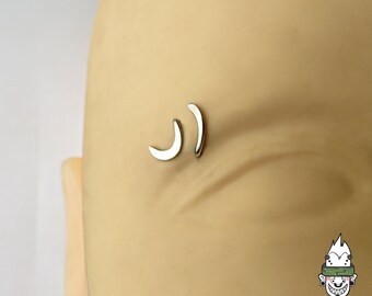 Handmade titanium eyebrow piercing 16G(1.2x6mm).