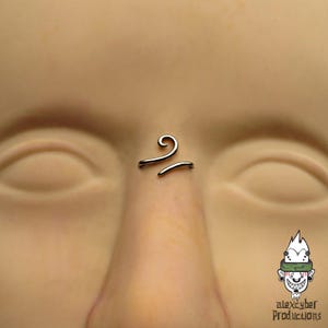 Handmade titanium third eye bridge piercing 16G(1.2x10mm).
