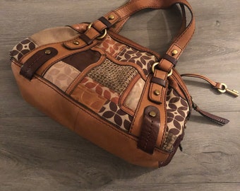 fossil patchwork purse
