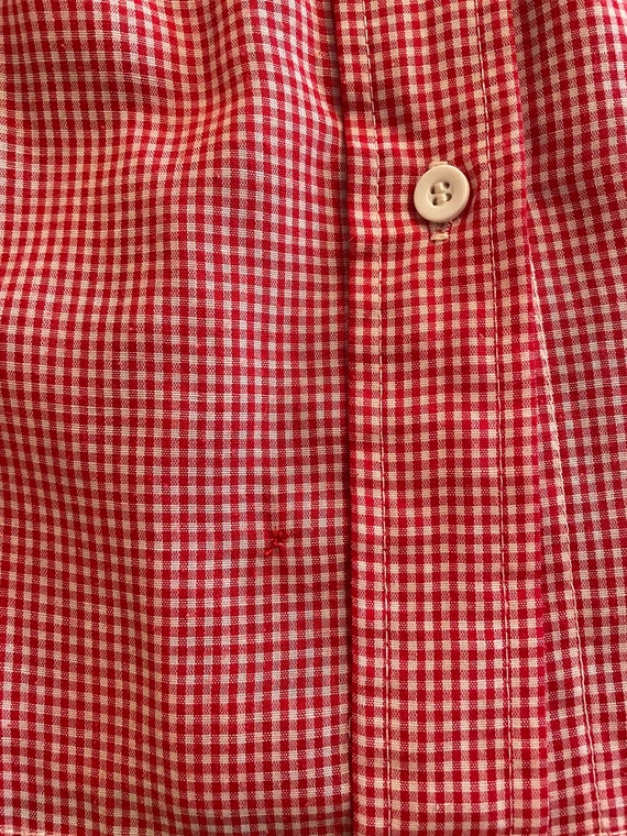 Vintage Mushroom Womens Red White Picnic Checker … - image 9