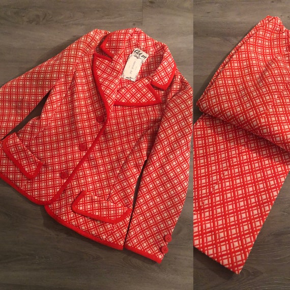 60s, Act III, Orange, Basket weave, Checker, Plaid