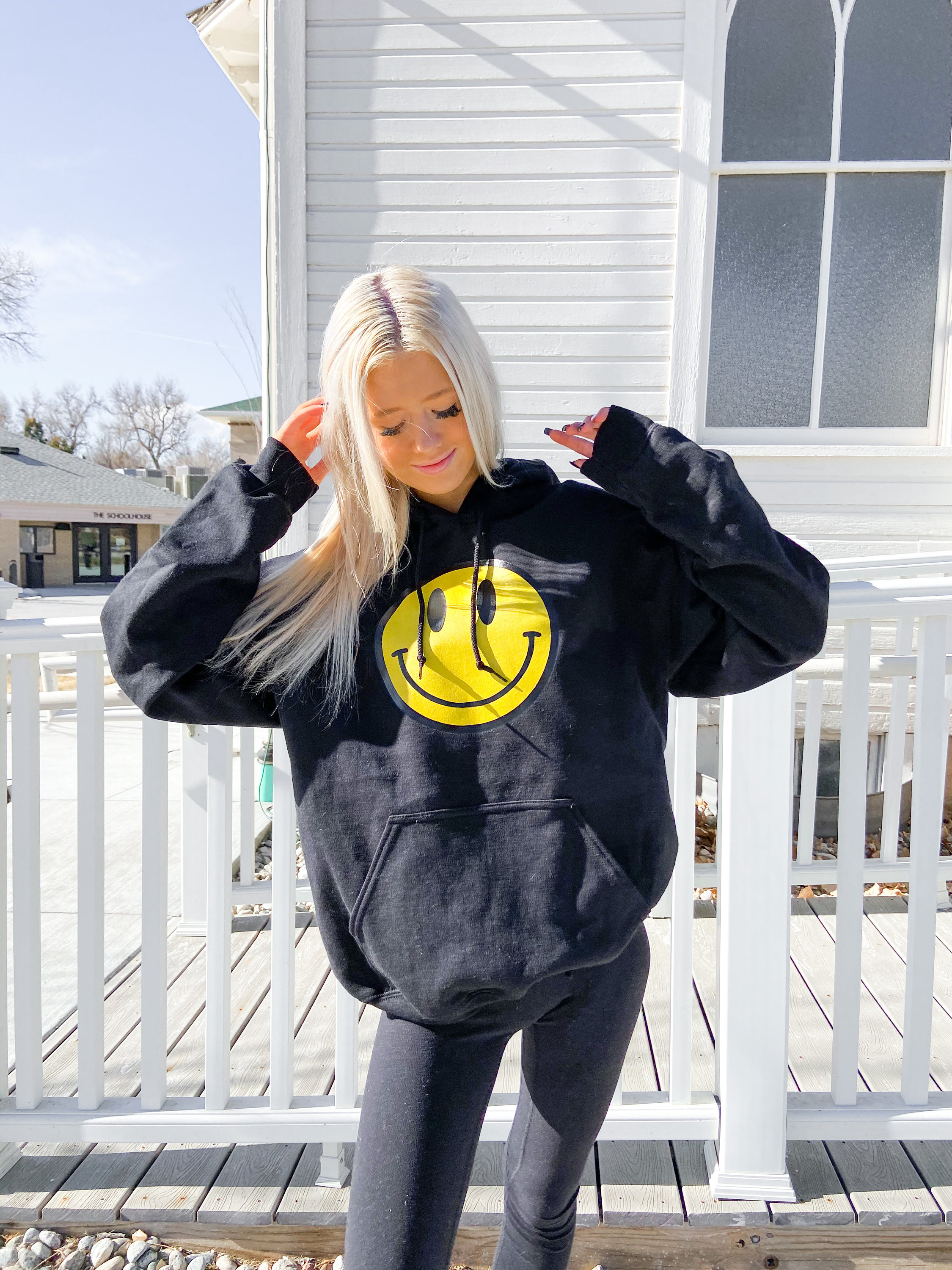 smiley face sweatshirt
