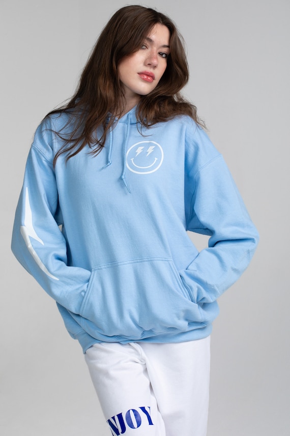 Powder blue cheap bolts hoodie