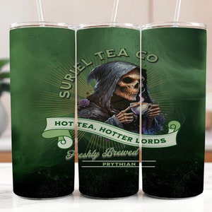 Book Lover Png, Suriel Tea Sublimation Design, YA Fantasy Books 20 oz Skinny Tumbler Wrap,  Bookworm, Love to Read Seamless Pattern