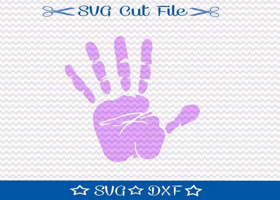 Download Hand Print Svg File Svg Cutting File For Silhouette Kid Etsy