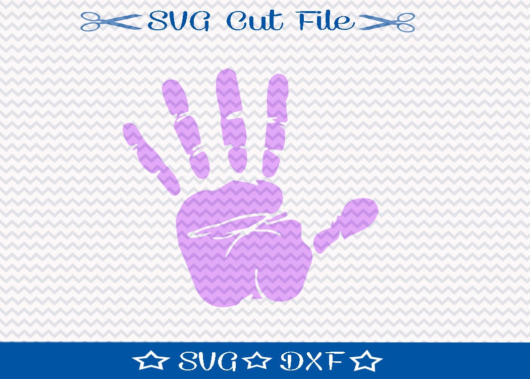 Download Hand Print Svg File Svg Cutting File For Silhouette Kid Etsy