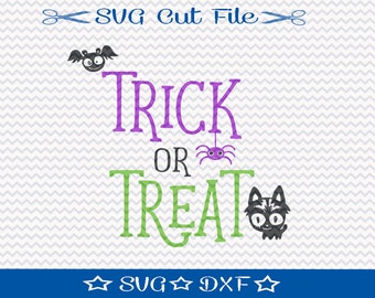 Halloween SVG File, SVG Cut File for Silhouette, Trick or Treat svg, Halloween Cut File, Happy Halloween svg